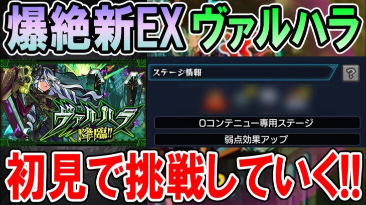 あの人気キャラが大活躍！？爆絶新EX「ヴァルハラ」初見で攻略していく！獣神化の性能もガチャ限レベル？【モンスト/しゅんぴぃ】