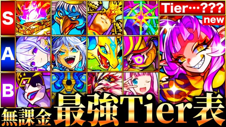 【動画まとめ】【モンスト】グランギニョルが覇権掌握！無課金キャラ最強ランキングTOP30《Tier表》《最新版：2024年9月》