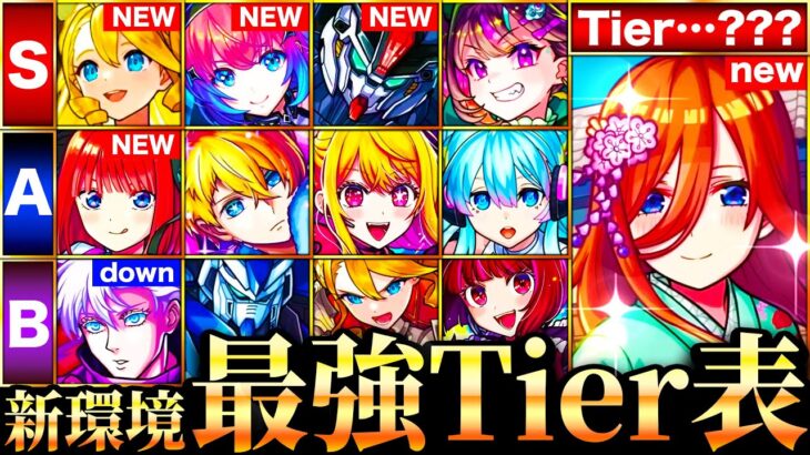 【動画まとめ】【モンスト】五等分の花嫁参戦！新環境最強キャラランキングTOP50《Tier表》《11周年ver》