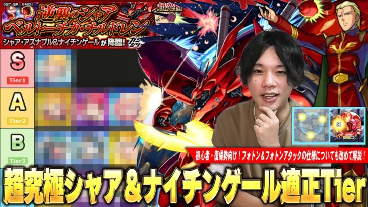 【動画まとめ】【モンスト】周年キャラたちが大活躍！クリアして獣神化解放を目指そう！超究極『逆襲のシャア ベルトーチカ・チルドレン』適正Tier＆初心者向けにフォトンの仕様も解説！【ガンダムコラボ第2弾】【しろ】