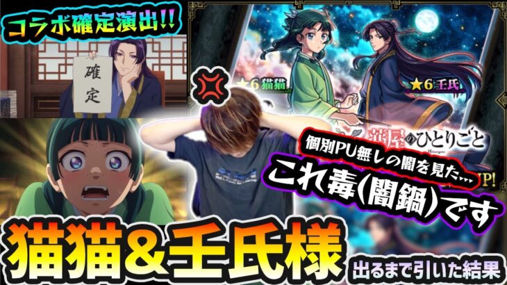 【動画まとめ】【薬屋コラボ】※コラボ確定演出きたあああ！！！過去一レベルで限定超出るけど、これが闇鍋ガチャかああああ(怒)！！新キャラ『猫猫・壬氏』狙って、引くまでガチャ回した結果がヤバい【けーどら】