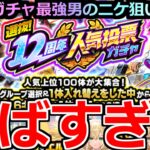 【動画まとめ】【モンスト】「12周年人気投票ガチャ」《やばすぎる》※どんな確率…!?運営にやはり声聞かれてるだろ!!ニケ狙いで4アカぶちかました結果!!【ガチャ】